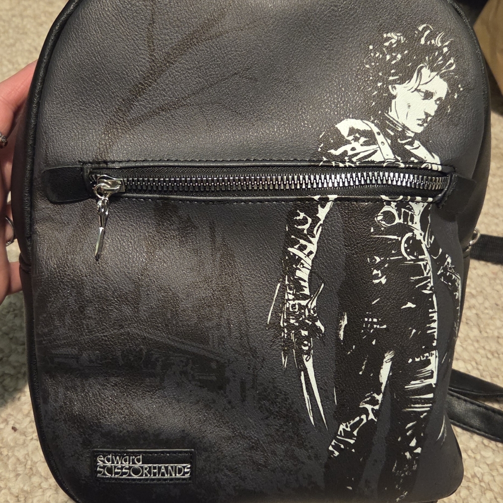 Edward Scissorhands Graphic Black Backpack